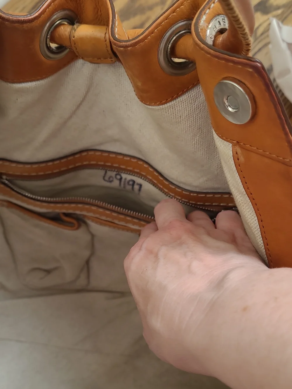 Michael Kors Astor Leather Bag with Studs Brown